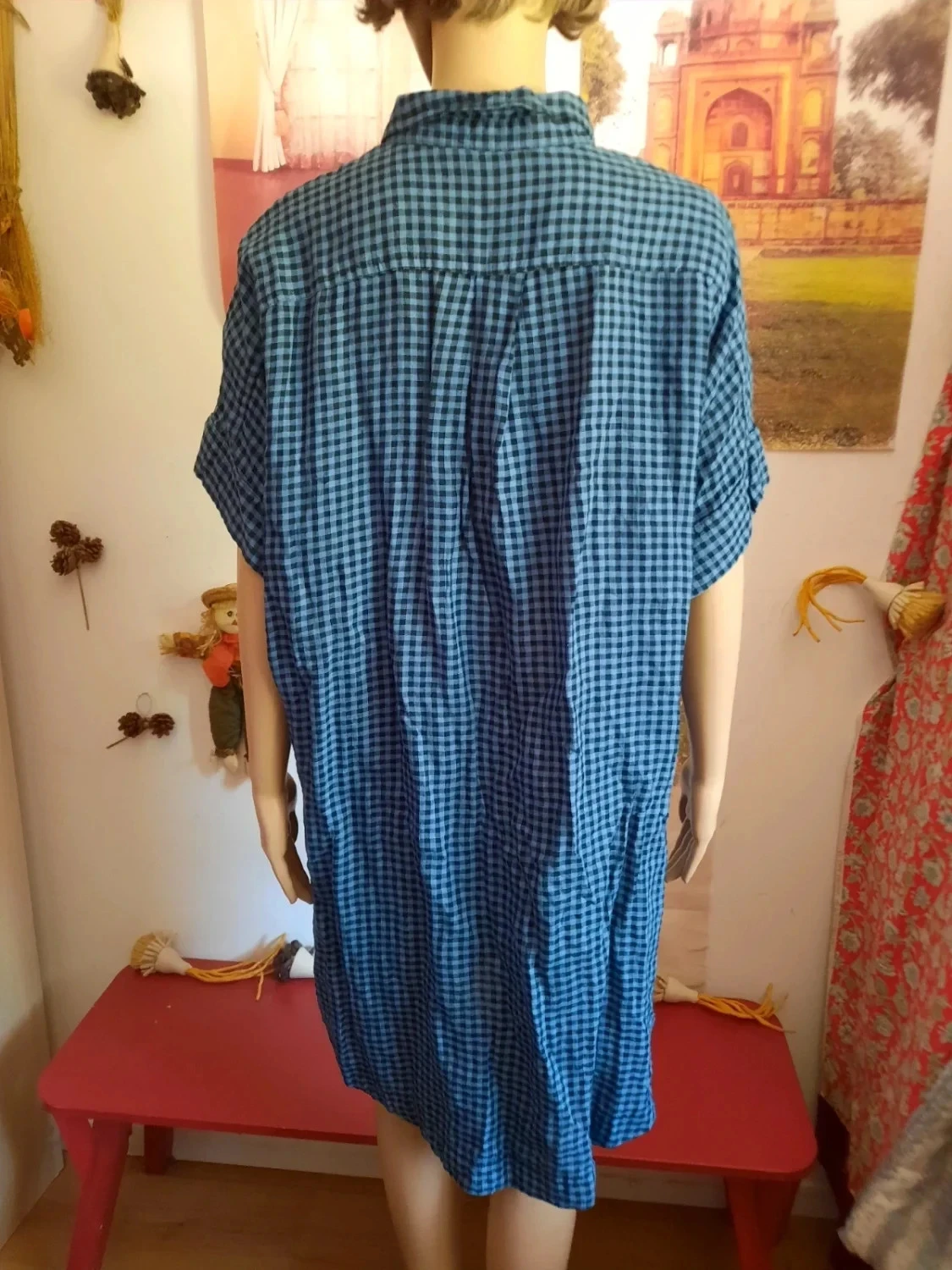 🥀Vestido nuevo de lino grueso, mujer 52/54. Monoprix. – photo 3